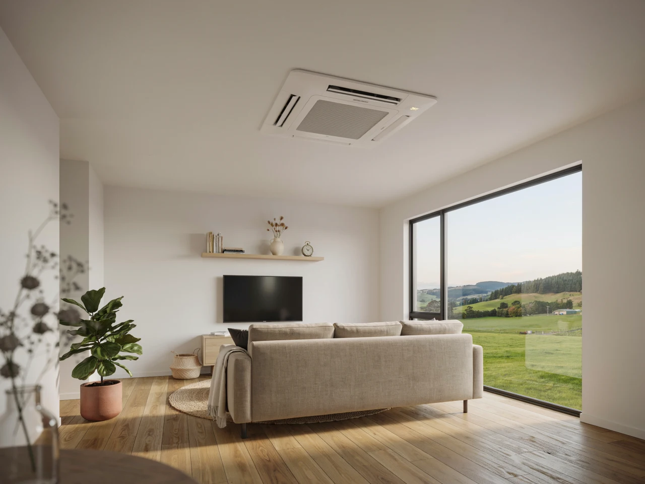 Ceiling cassette heat pump in Waikato