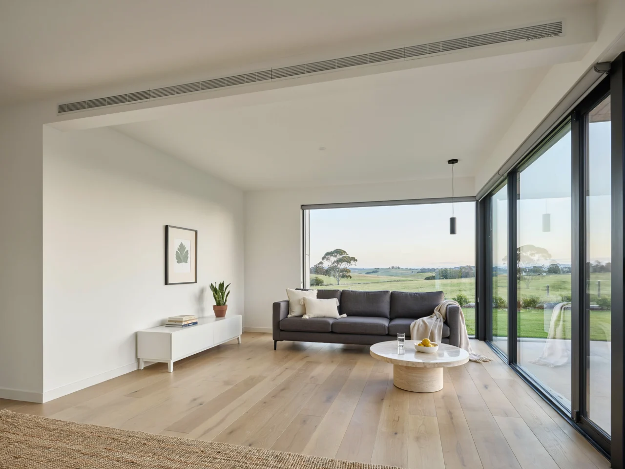 Ducted heat pump in Waikato living room